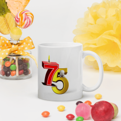 Tasse 75 ans drôle anniversaire mug marrant