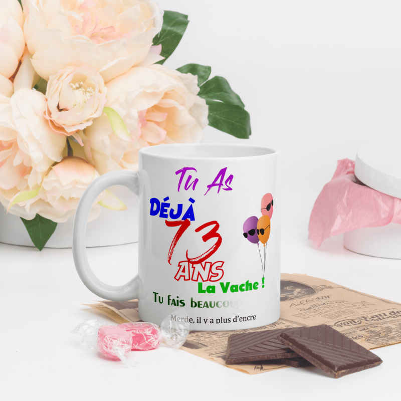 Mug 73 ans drôle anniversaire tasse marrante