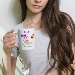 Mug anniversaire 70 ans drôle visuel en bougie