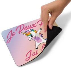 Tapis de souris licorne enfant : arc-en-ciel, cadeau pas cher