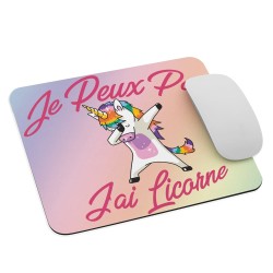Tapis de souris licorne enfant : arc-en-ciel, cadeau pas cher