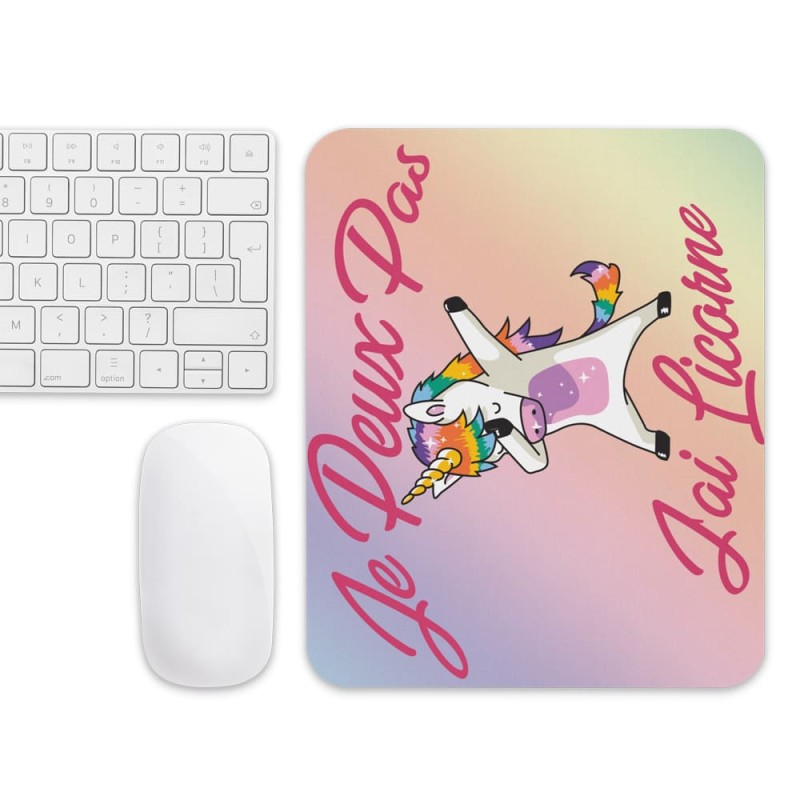 Tapis de souris licorne enfant : arc-en-ciel, cadeau pas cher