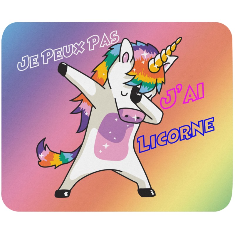 Tapis de souris licorne dab
