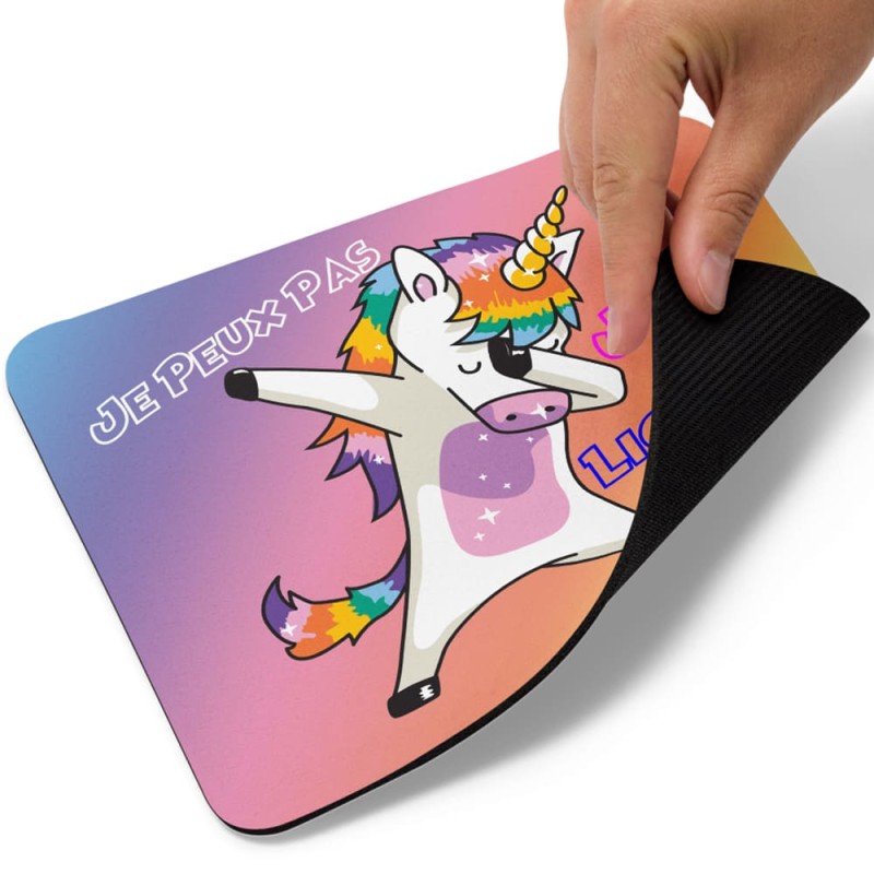 Tapis de souris licorne enfant couleurs vives idée cadeau