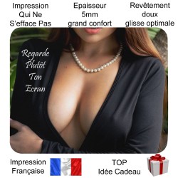Tapis de souris sexy femme brune écran focus