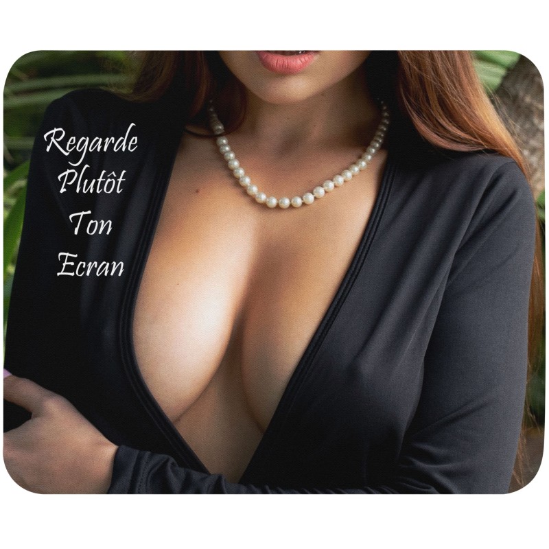 Tapis de souris femme décolletée