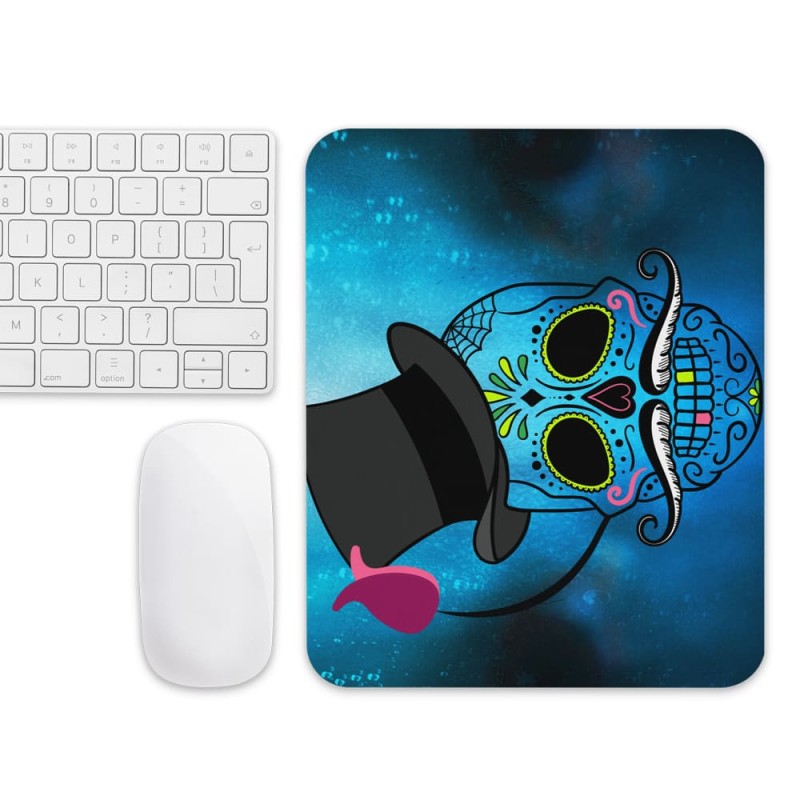 Tapis de souris tête de mort mexicaine couleurs vives
