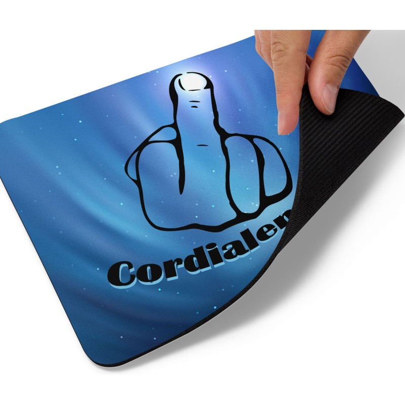 Tapis de souris Cordialement doigt d’honneur humour