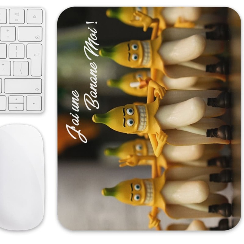 Tapis de souris bananes sourire idée cadeau pas chère