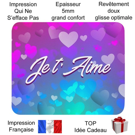Tapis de souris Je t’aime a commander en ligne