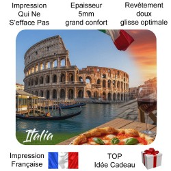 Tapis de souris souvenir d’Italie icônes et saveurs