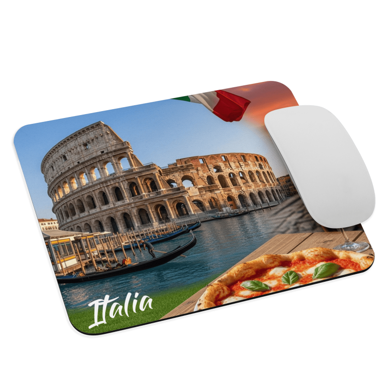 Tapis de souris souvenir d’Italie icônes et saveurs