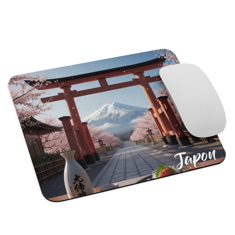 Tapis de souris souvenir du Japon Sakura Fuji Torii