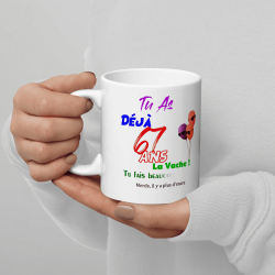 Tasse 67 ans idée cadeau pas chère mug anniversaire