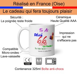 Mug 66 ans drôle anniversaire tasse à offrir