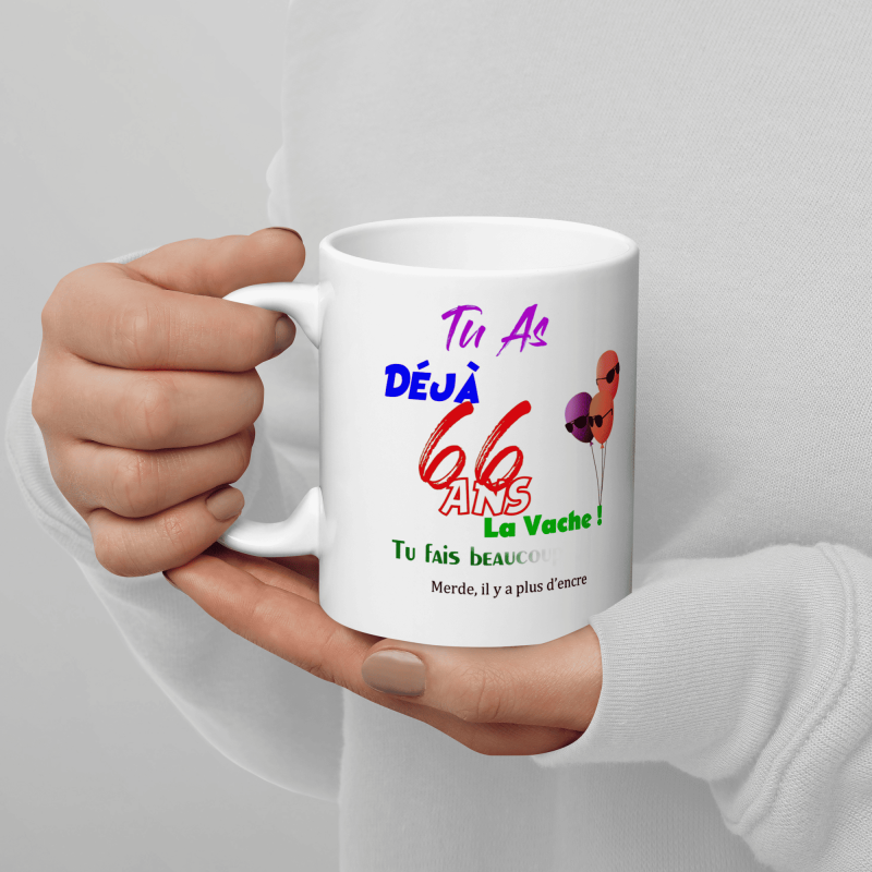 Mug 66 ans drôle anniversaire tasse à offrir