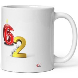 Tasse anniversaire 62 ans mug drôle bougie