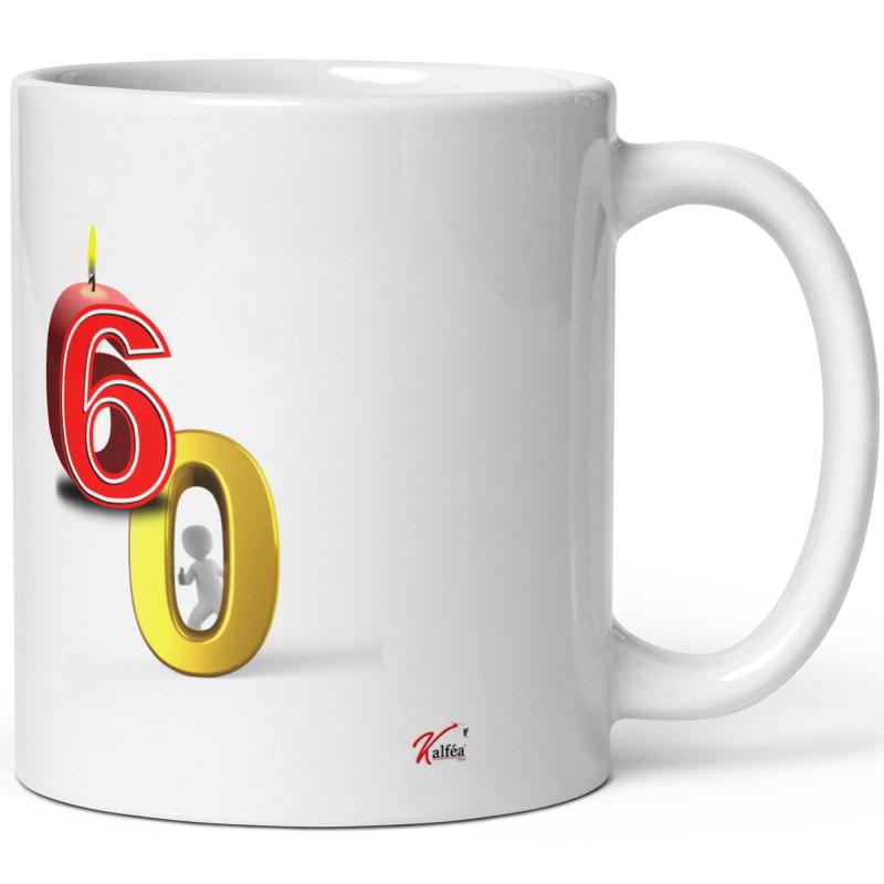 Tasse 60 ans drôle anniversaire mug bougie