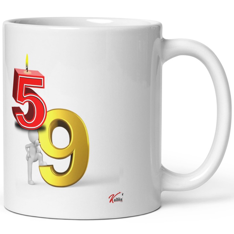 Mug 59 ans humour tasse anniversaire