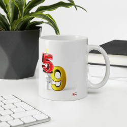 Mug 59 ans humour tasse anniversaire