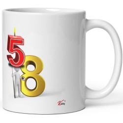Mug anniversaire 58 ans drôle tasse bougie