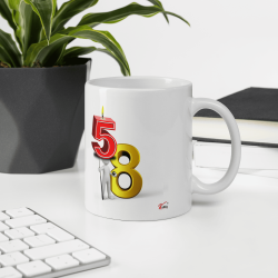 Mug anniversaire 58 ans drôle tasse bougie