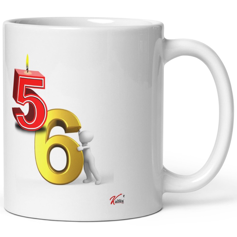 Mug 56 ans blague d’encre tasse anniversaire cadeau pas cher