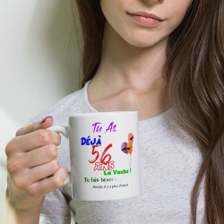 Mug 56 ans blague d’encre tasse anniversaire cadeau pas cher