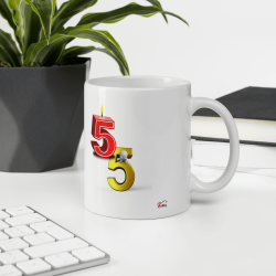 Tasse anniversaire 55 ans gag d’encre mug