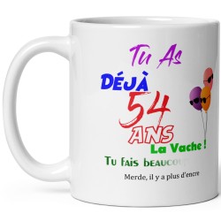 Mug anniversaire 54 ans effacé