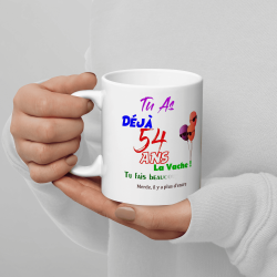 Mug anniversaire 54 ans tasse blague d’encre