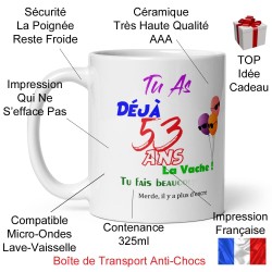 Mug 53 ans cadeau pas cher tasse anniversaire