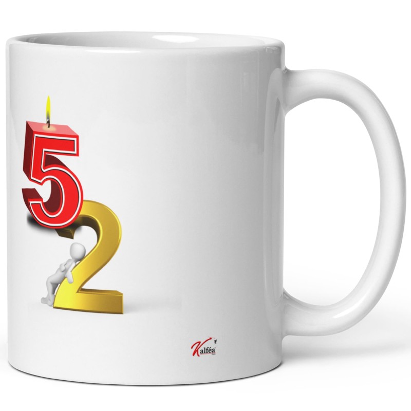 Mug anniversaire 52 ans idée cadeau pas chère tasse