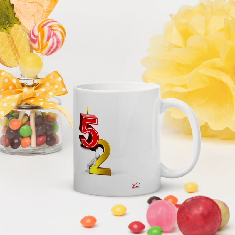 Mug anniversaire 52 ans idée cadeau pas chère tasse