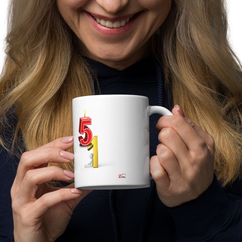 Mug et tasse anniversaire 51 ans idée cadeau pas chère