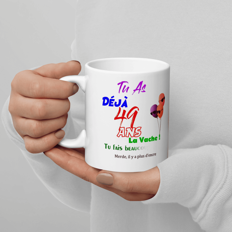 Mug 49 ans drôle cadeau pas cher tasse anniversaire