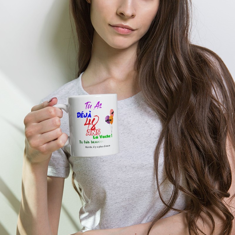Tasse 48 ans drôle mug anniversaire