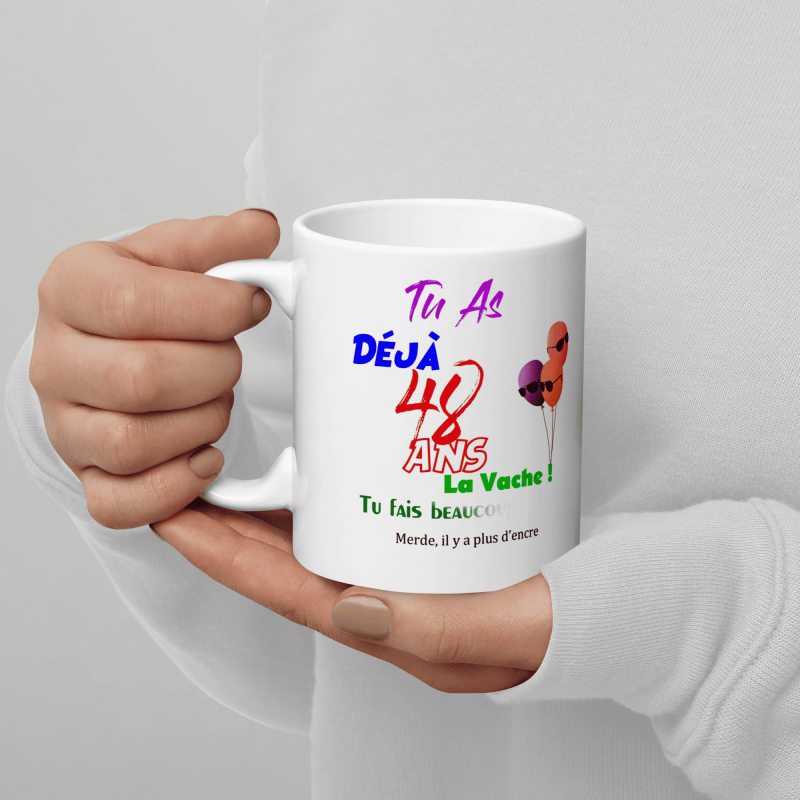 Tasse 48 ans drôle mug anniversaire