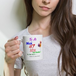 Mug anniversaire 47 ans tasse drôle bougie