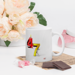 Mug anniversaire 47 ans tasse drôle bougie
