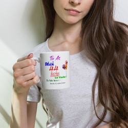 Mug 44 ans drôle tasse anniversaire bougie