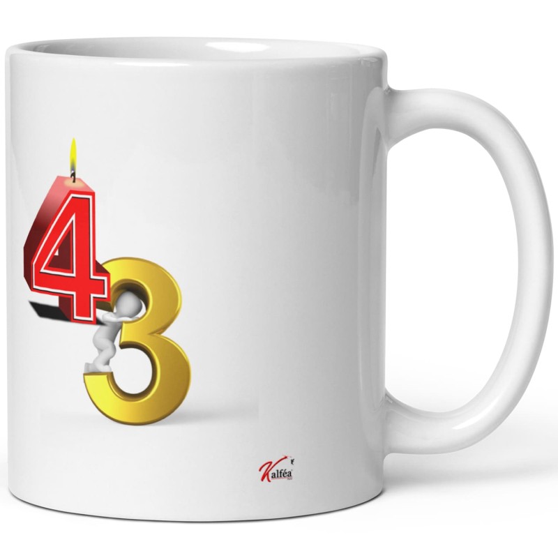 Mug anniversaire 43 ans idée cadeau pas chère