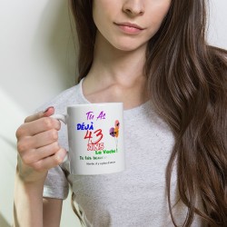 Mug anniversaire 43 ans idée cadeau pas chère