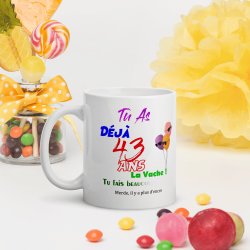Mug anniversaire 43 ans idée cadeau pas chère