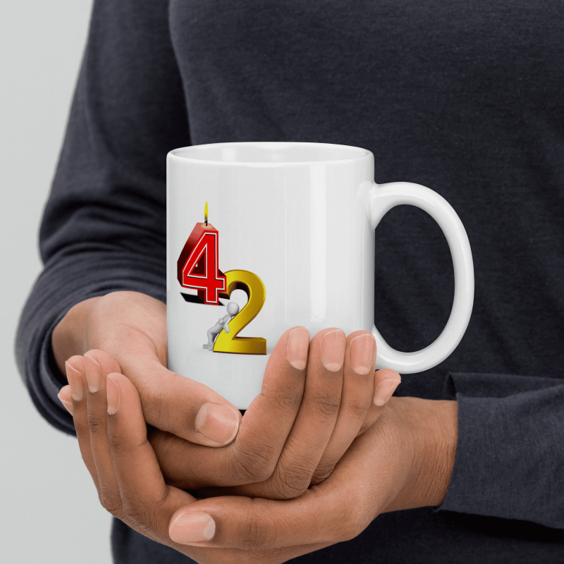 Mug anniversaire 42 ans Kalféa idée cadeau pas chère