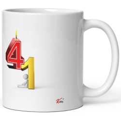 Mug anniversaire 41 ans Kalféa bougie visuelle