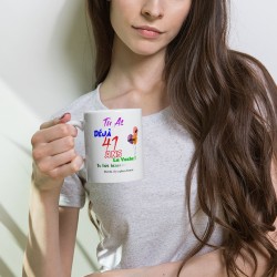 Mug anniversaire 41 ans Kalféa bougie visuelle