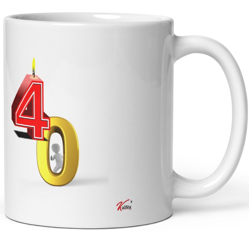Mug anniversaire 40 ans Kalféa drôle