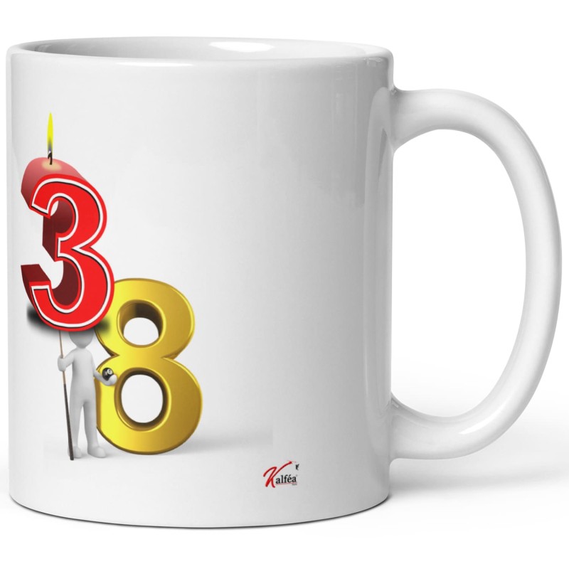 Tasse 38 ans idée cadeau pas chère anniversaire