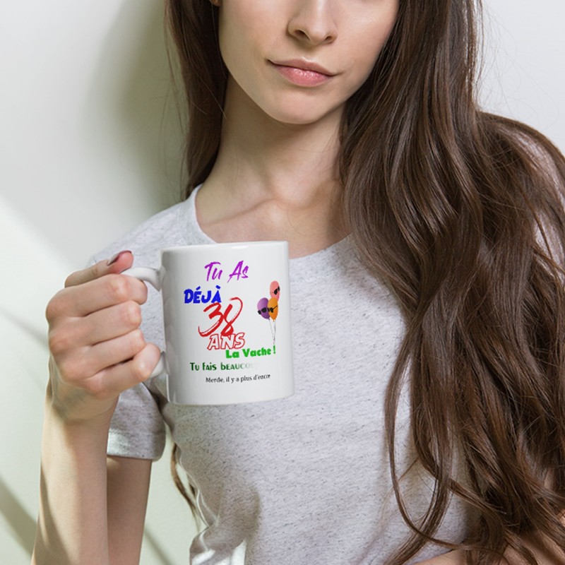 Tasse 38 ans idée cadeau pas chère anniversaire